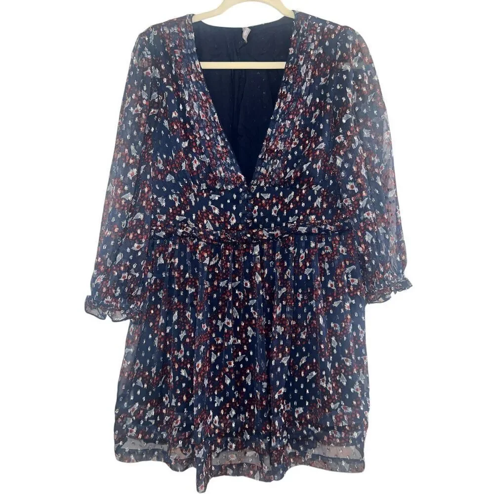 ✨Urban Outfitters UO Cheetah Print Chiffon Mini Sz Medium Dress✨